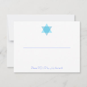 Kayla Michal Bar Bat Mitzvah RSVP Reception Card