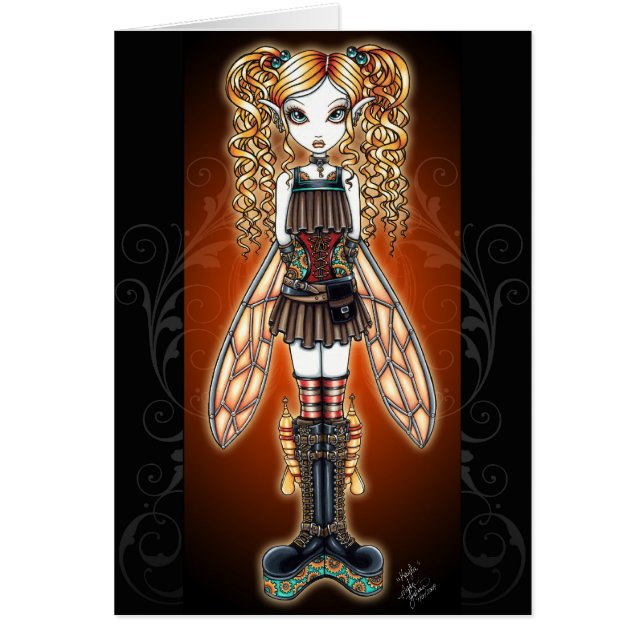 "Kayla" Steampunk Fairy Card (Front)