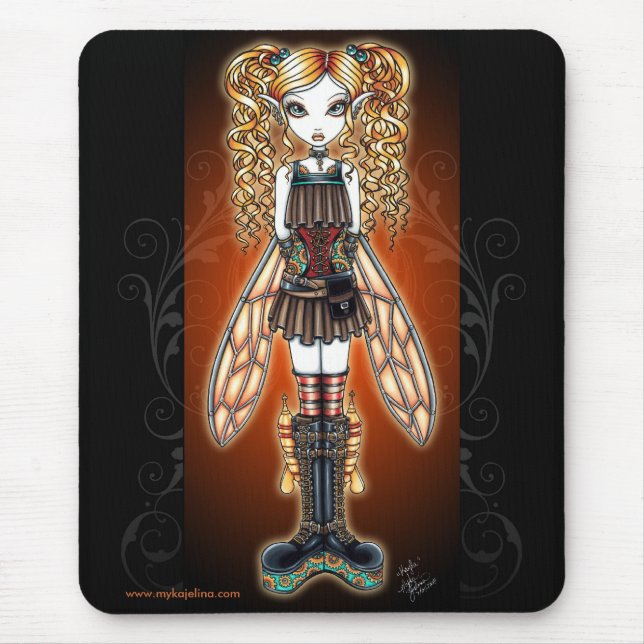 "Kayla" Steampunk Fairy Mouspad Mouse Pad (Front)