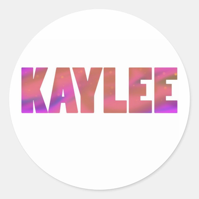 Kaylee Classic Round Sticker (Front)
