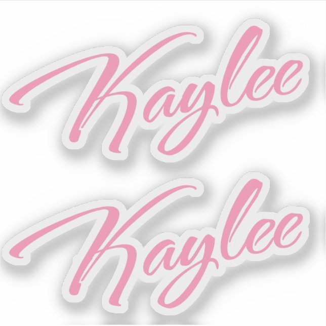 Kaylee name in pink script x2 (Front)