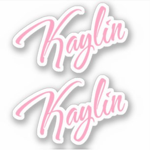 Kaylin Decorative Name in Pink x2 Sticker