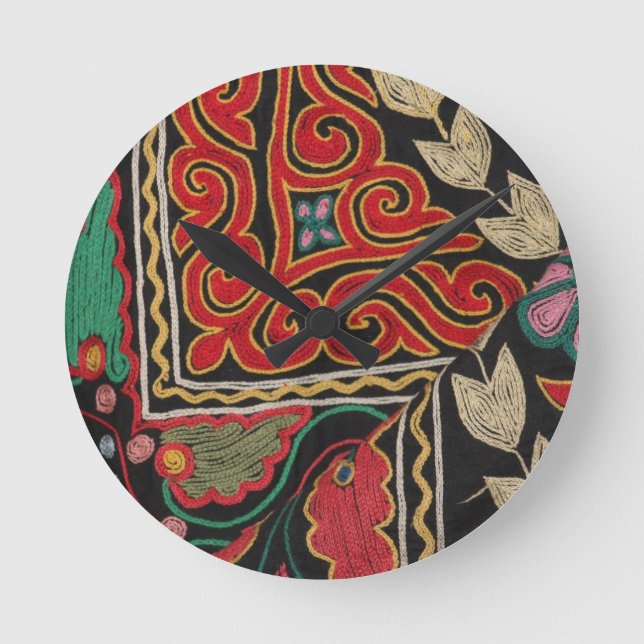 Kazakh Pattern Round Clock (Front)