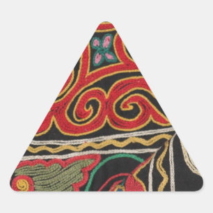 Kazakh Pattern Triangle Sticker
