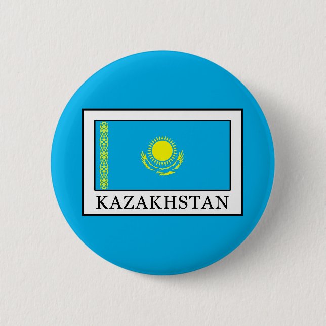 Kazakhstan 6 Cm Round Badge (Front)