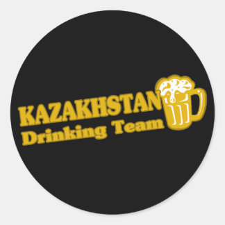 Kazakhstan Drinking Team Classic Round Sticker