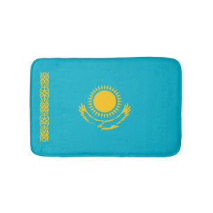 Kazakhstan flag bath mat