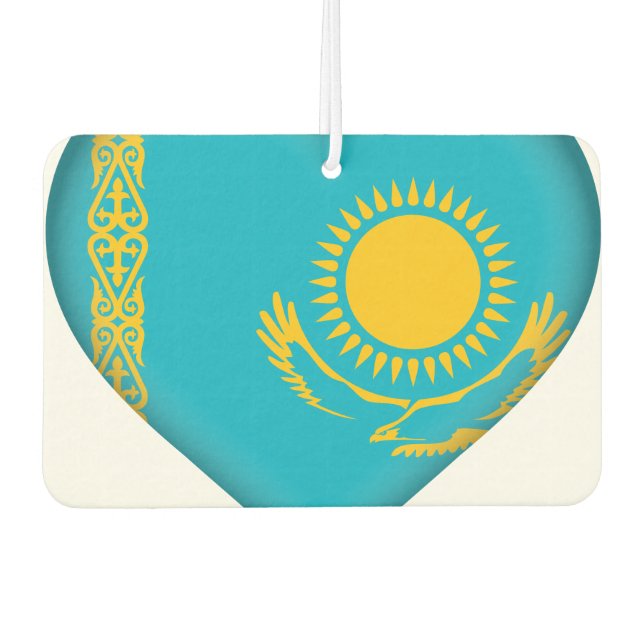 Kazakhstan Flag Car Air Freshener (Front)