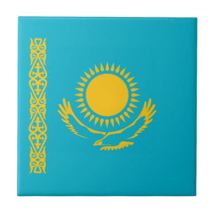 Kazakhstan flag ceramic tile
