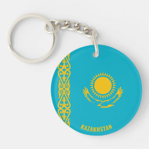 Kazakhstan Flag Charming Patriotic Key Ring