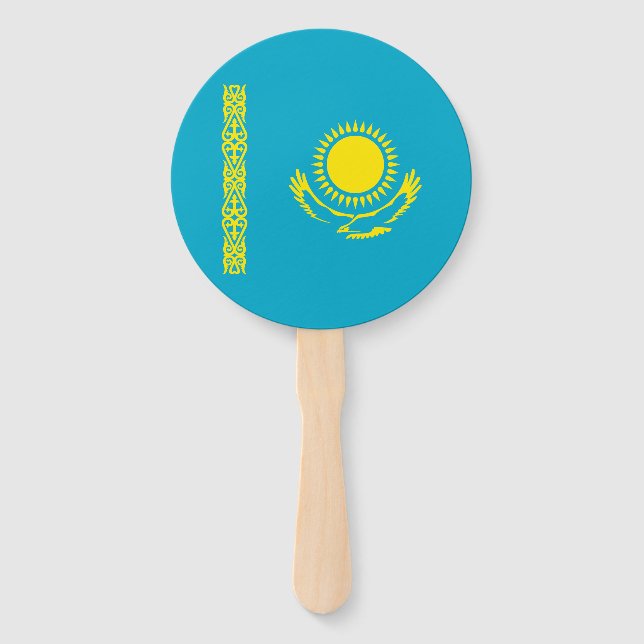 Kazakhstan Flag Hand Fan (Front)