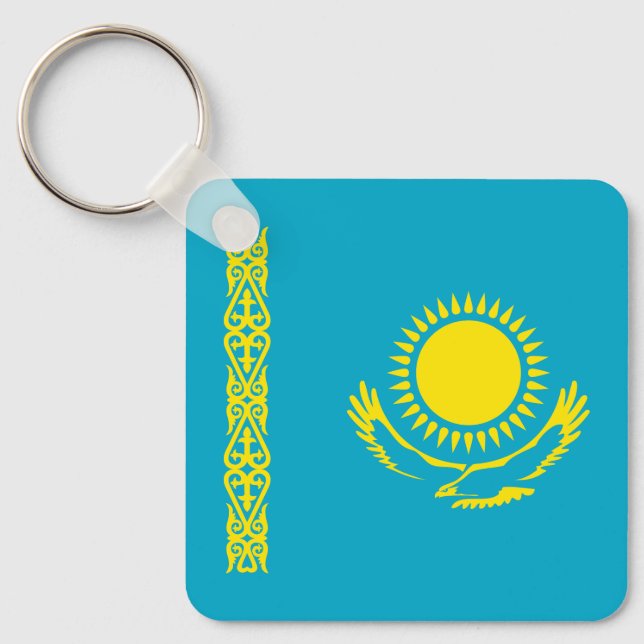 Kazakhstan Flag Key Ring (Front)