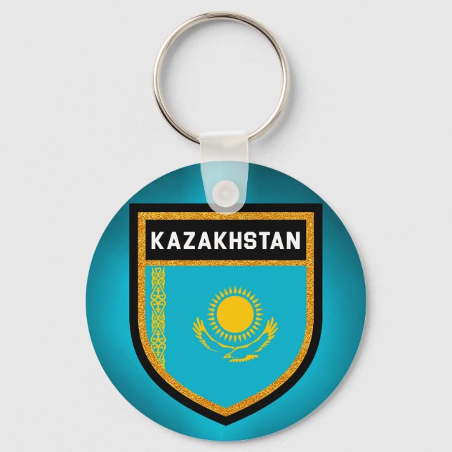 Kazakhstan Flag Key Ring (Front)