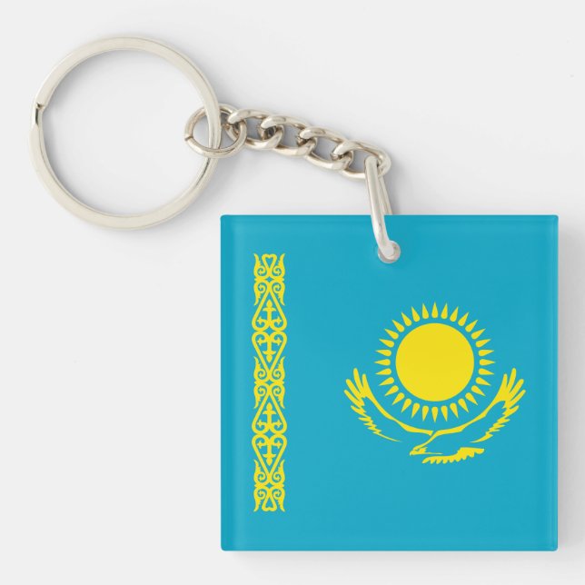 Kazakhstan Flag Key Ring (Front)