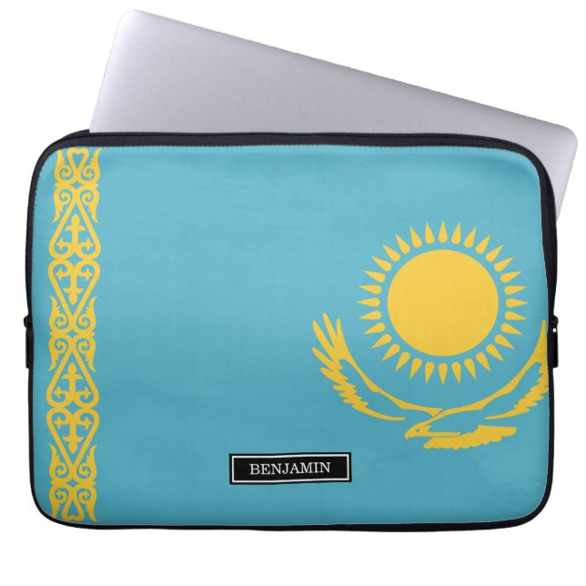 Kazakhstan Flag Laptop Sleeve (Front)