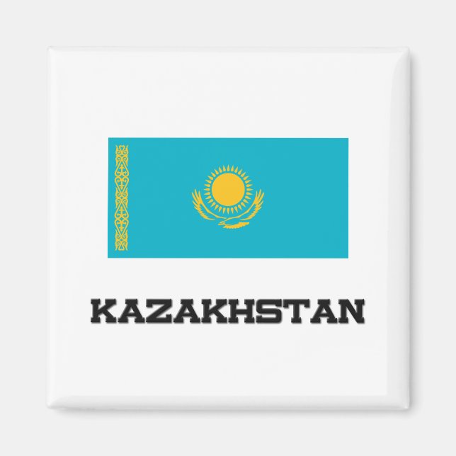 Kazakhstan Flag Magnet (Front)