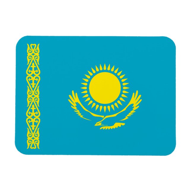 Kazakhstan Flag Magnet (Horizontal)