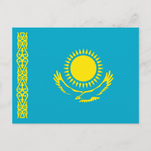 Kazakhstan Flag Postcard