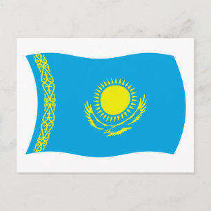 Kazakhstan Flag Postcard