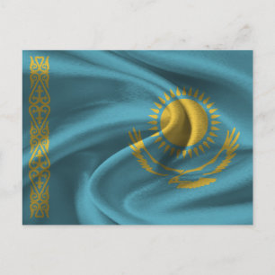 Kazakhstan Flag Postcard
