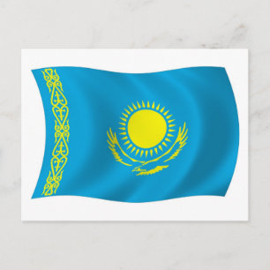 Kazakhstan Flag Postcard