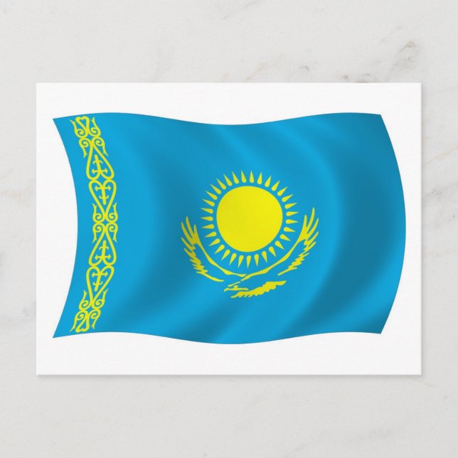 Kazakhstan Flag Postcard (Front)