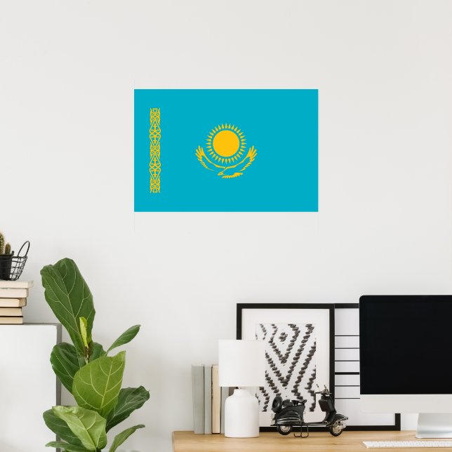 Kazakhstan flag poster (Home Office)