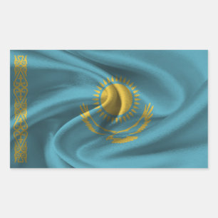 Kazakhstan Flag Rectangular Sticker