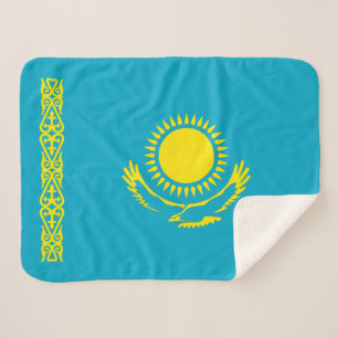 Kazakhstan Flag Sherpa Blanket