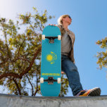 Kazakhstan Flag Skateboard<br><div class="desc">Patriotic flag of Kazakhstan.</div>