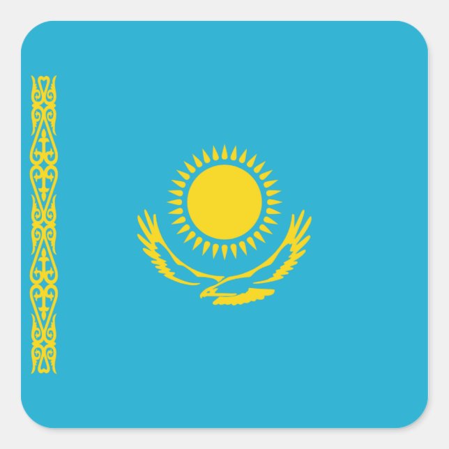 Kazakhstan Flag Sticker (Front)