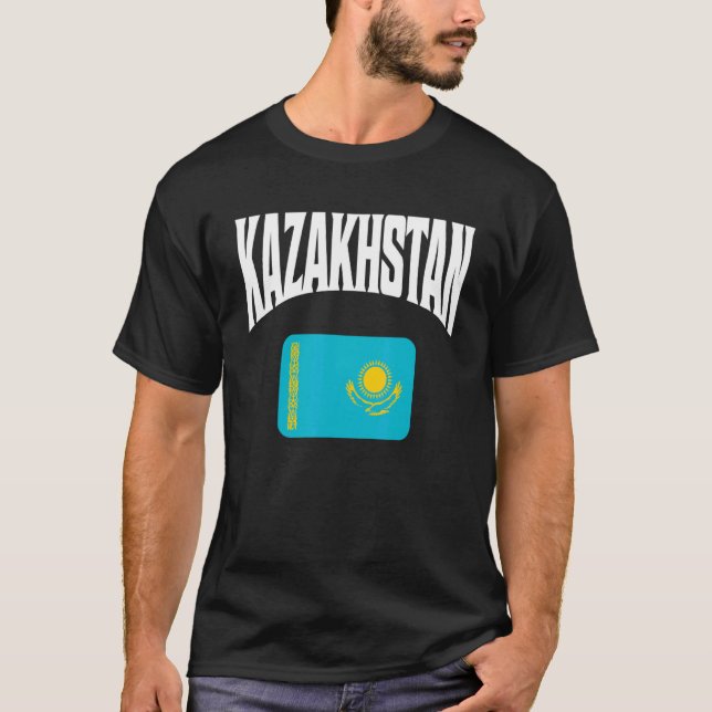 Kazakhstan Flag T-Shirt (Front)