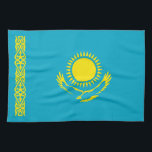 Kazakhstan Flag Tea Towel<br><div class="desc">Patriotic flag of Kazakhstan.</div>