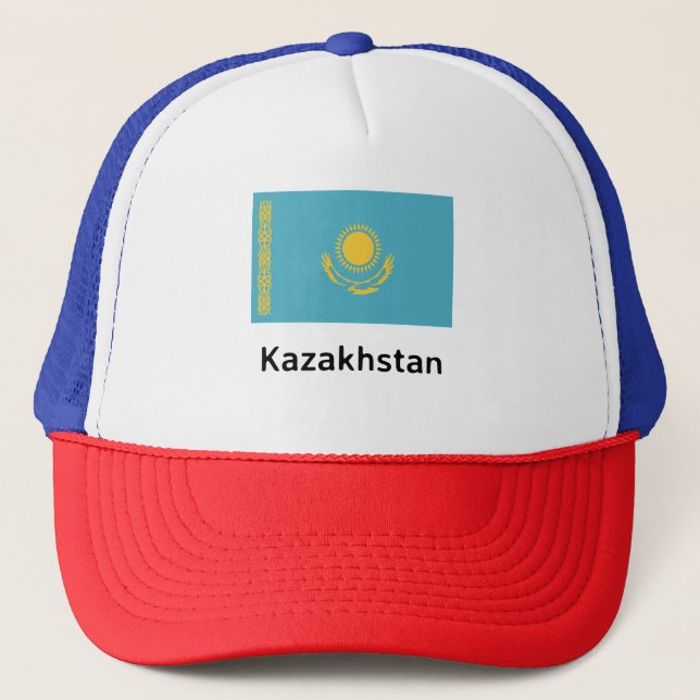 Kazakhstan Flag Trucker Hat (Front)
