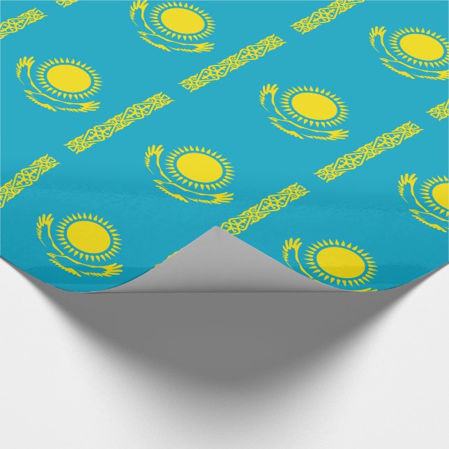 Kazakhstan Flag Wrapping Paper (Corner)