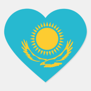 kazakhstan heart sticker