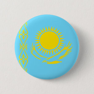 Kazakhstan High quality Flag 6 Cm Round Badge