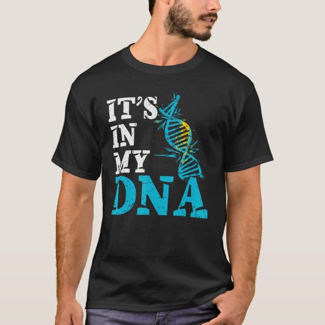 Kazakhstan Its In My Dna Kazakhstani Flag Kazakh T-Shirt (Front)