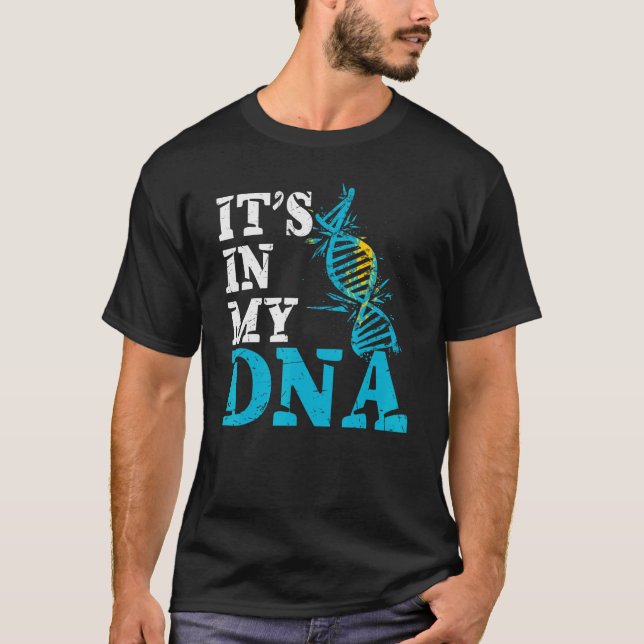 Kazakhstan Its In My Dna Kazakhstani Flag Kazakh T-Shirt (Front)