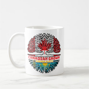 Kazakhstan Kazakh Canadian Canada Tree Roots Flag Coffee Mug