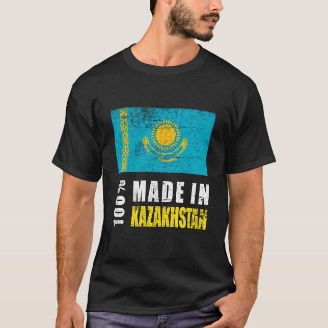 Kazakhstan,Kazakhstan Flag,Flag of Kazakhstan. T-Shirt (Front)