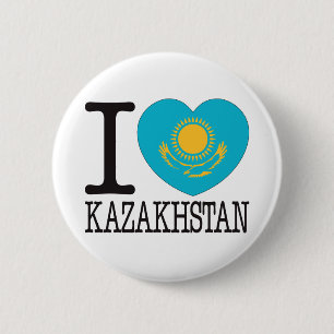 Kazakhstan Love v2 6 Cm Round Badge