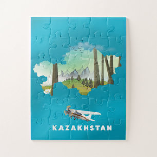 Kazakhstan map jigsaw puzzle