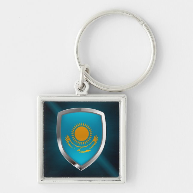 Kazakhstan Metallic Emblem Key Ring (Front)