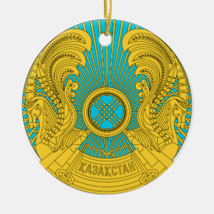 Kazakhstan National Emblem Ceramic Tree Decoration