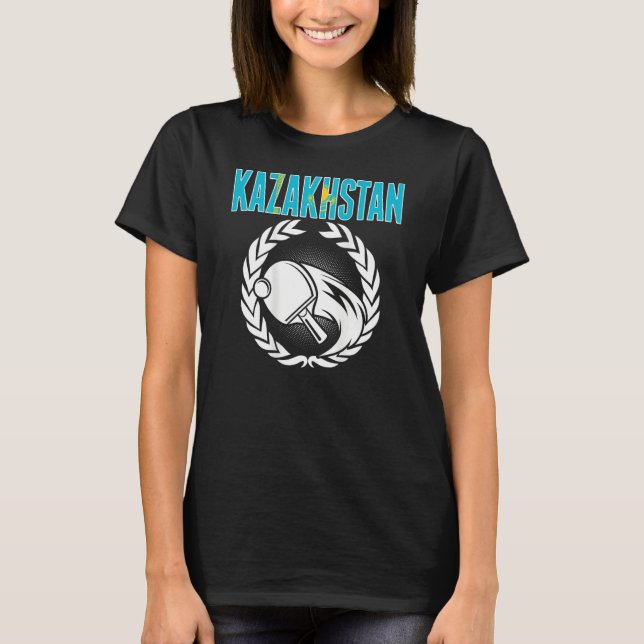 Kazakhstan Ping Pong  Support Kazakhstani Table Te T-Shirt (Front)