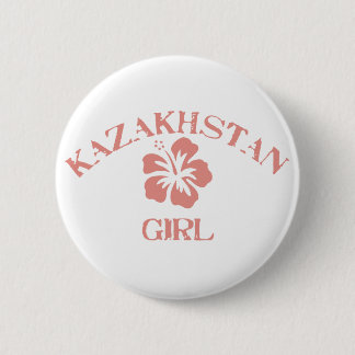 Kazakhstan Pink Girl 6 Cm Round Badge