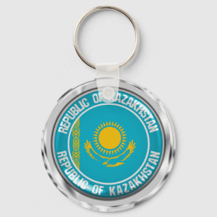 Kazakhstan Round Emblem Key Ring