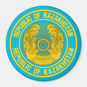 Kazakhstan Round Emblem Magnet