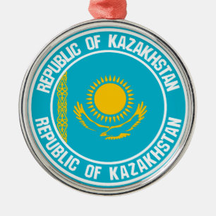 Kazakhstan Round Emblem Metal Ornament